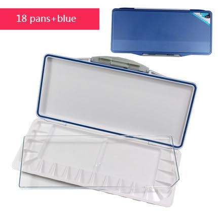 palette de peinture Boîte de boîtes de peinture de Palette d'aquarelle vide de haute qualité pour des fournitures de Palette de peinture d'art professionnel hydratant acrylique ( Color : 18 pans blue