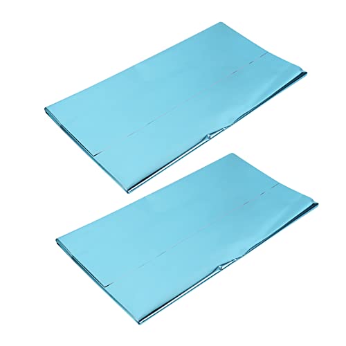 ABOOFAN 2 Manteles De Aluminio para Mesa Decoración Dorada Mantel De Plástico Navideño Mantel Impermeable Mantel para Exteriores Papel De Regalo Manteles para El Hogar Manteles