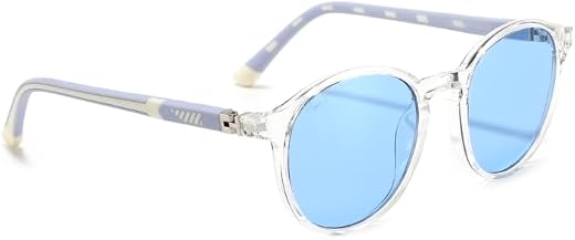 Mac V Sunglasses | Round Shape | 100% UV Protected | Men &amp; Women | Blue Shade | Full Rim