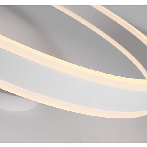Plafonnier à anneau moderne LED 50W dimmable blanc pour salon - 6