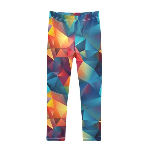 Kids High Waist Colorful Triangle Leggings for Toddler Girls 4T 202b2580