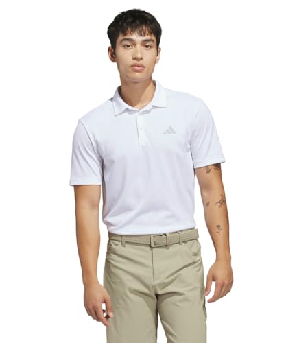 [アディダス] ゴルフウェア ポロシャツ 半袖 メンズ CLIMACOOL クライマクールジャガード半袖ポロ DVR46 ホワイト J/L