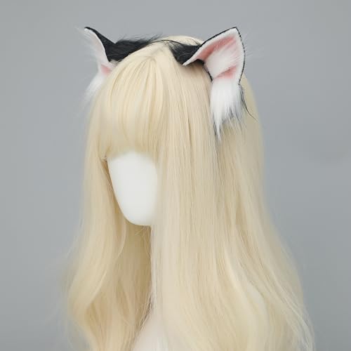 QUICOMP Cat Ears Tail Costume Cat Ear Headband Fox Ear Tail Cat Cosplay Props (Black) — view 5
