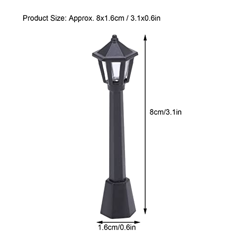 Dilwe 6-teiliges Mini-Stra?enlaternenmodell, Puppenhaus-Dorfweglicht, Miniatur-Puppenhaus-Mikroskop… – Bild 7