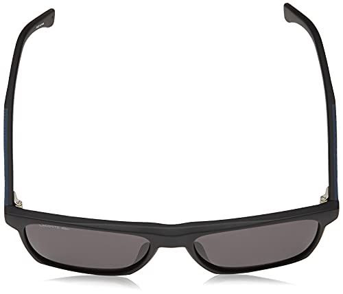 Lacoste Men's L900S Rectangular Sunglasses, Black Matte/Grey Solid, 56 Mm #TOP4