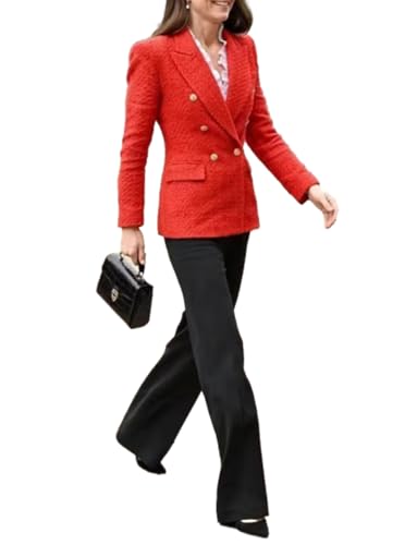 Blazer veste de costume femme chic croisé pour un style formel ou décontracté