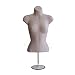 DisplayTown Torso Female Metal Base Body Mannequin Form, Flesh