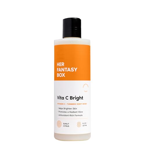 Image of Her Fantasy Box | Vita C Bright Turmeric Body Wash - Antioxidant‐Rich Citrus Cleanser with Vitamin C & Turmeric for Radiant, Even-Looking Skin, Moisturizing Vegan Formula (8 oz)