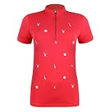 SAVALINO Women's T-Shirts & Bowling Jersey - Athletic Shirts Women Tops, Red Short Sleeve Shirts for