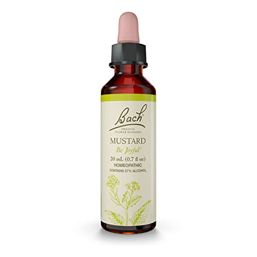 Bach Original Flower Remedies, Mustard For Joy, Natural Homeopathic Flower Essence, Holistic Wellness And Stress Relief, Vegan, 20Ml Dropper #TOP26