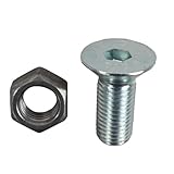 Ama Bullone Testa Piana Svasata con Esagono Incassato M16x40 per Aratro in Acciaio 8.8 50 Pezzi