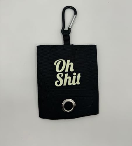 Image of Funny Novelty Dog Waste Bag Dispenser - Oh Shit (Black)
