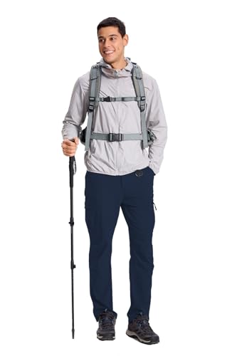 keihTrail Men's Hiking Pants Lightweight Waterproof Cargo Quick Dry Tactical Outdoor Fishing Travel Mountain Work Pants Navy Blue XL - image 6