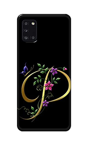 Image of Printed Hard Back Cover Case for Samsung Galaxy A31 Back Cover (Alphabet P) -1803