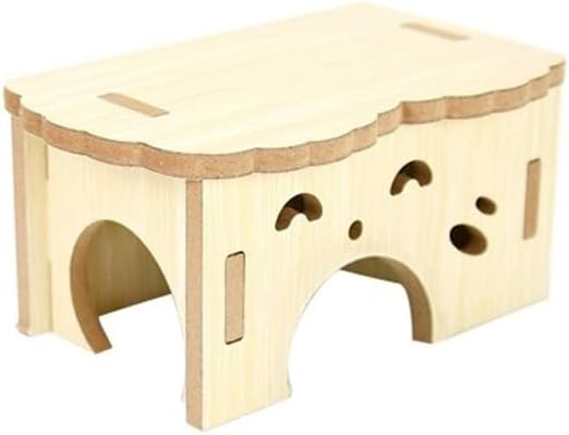 CLoxks Hamster House Hamster Hideout House Cute Face Type Huts Small Animals Sleeping Nest Play Platform Pet Products S/L Hamster Cages and Habitats (Size : 17.5x11x8.5cm)