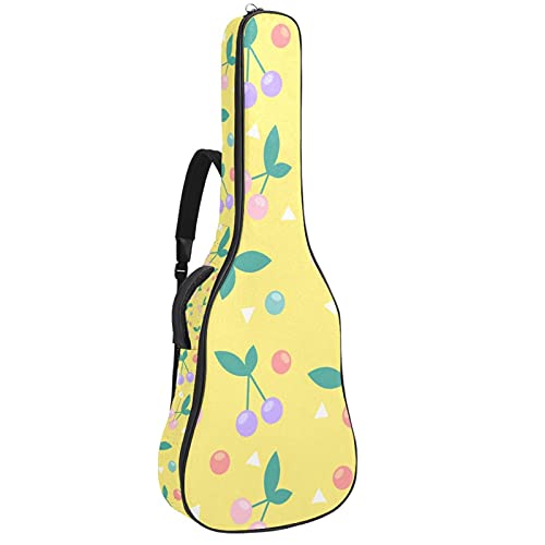 Housse de transport pour guitare basse classique folk moins de 106 cm motif cerise