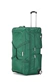ATX Luggage 32" Large Wheeled Duffle Bag Lightweight Rolling Wheels Suitcase Extra Durable Holdall for Sports Travel and Cargo | Green
