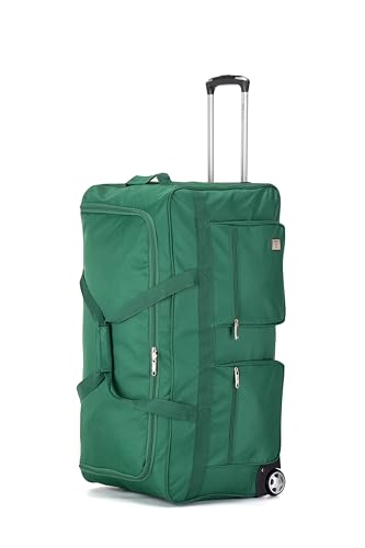 ATX Luggage 32" Large Wheeled Duffle Bag Lightweight Rolling Wheels Suitcase Extra Durable Holdall for Sports Travel and Cargo | Green