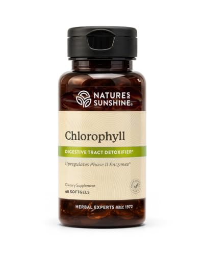 Nature's Sunshine Chlorophyll, 60 Softgel Capsules: Support Digestion, Immunity & Detoxification with Internal Deodorant Benefits. Easy-to-Swallow Capsules Promote Overall Well-Being & Energy