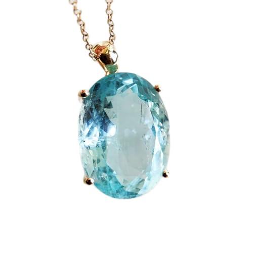 Pendentif aigue-marine bleue pour libérer le chakra de la gorge et communiquer