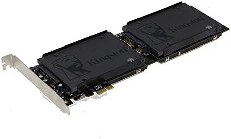 Sedna PCI Express (PCIe) Dual 2.5 Inch SATA III (6G) SSD Adapter (Extended Single Side SSD Version) (with Built in Power Circuit, no Need SATA Power Connector, Best for Mac), SSD/HDD not Included