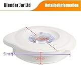 124462-000-805 Glass Blender Jar Lid Replacement 110404-000-805 Fits for Oster Blender Jars that Measure 5 1/2" at the Top -White - Image 3