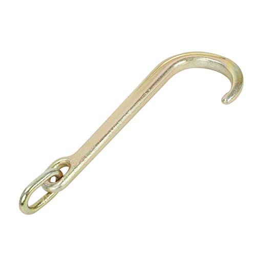 Gooeap Yellow Zinc Plated 15\" Inch J Hook Heavy Duty Grade G70 Tow Axle Strap Wrecker Roll Back Clevis (2 Pack)