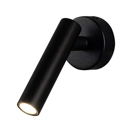 V-TAC Lampada da Parete Orientabile LED 2W per Illuminazione Casa e Interni - Faretto da Muro Nero per Salotto, Camera, Cucina, Lettura - Design Elegante - Applique - Luce Bianca Calda 3000K