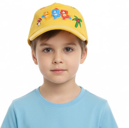 Little Bear Kids Baseball Cap | Adjustable Cartoon Bear Sun Protection Hat| for Boys & Girls | Summer Outdoor Play Toddler Youth Headwear