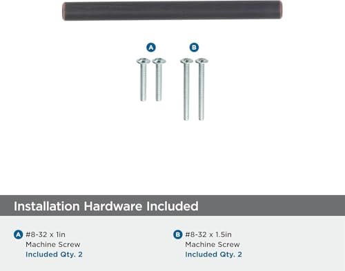 Image of Amerock 3 inch Bar Pulls Oil-Rubbed Bronze Drawer Pull | 3 inch (76mm) Center-to-Center Mounting Distance and 5-3 /8 inches Overall Length, Durable Carbon Steel Cabinet Hardware