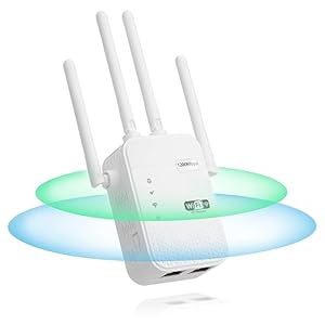 WiFi Extender Signal Booster Repeater for Home Cover Up to 8000 sq.ft, Dual Band 5GHz/2.4GHz WiFi Signal Strong Penetrability 35 Devices 4 Modes