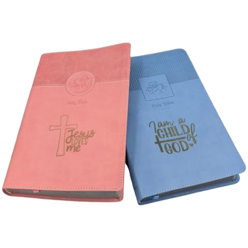 Personalized NIV Baby Bible | First Bible | Pink or Blue | Baby themed-illustrations | Presentation Page for Gift Giving | Children's Bible | J2 Custom Creations