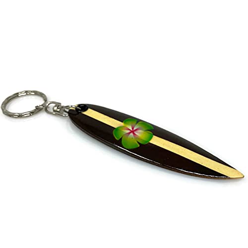 Womens Surfboard Keyring - Hawaiian Flower