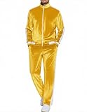 COOFANDY Mens Tracksuit 2 Piece Set Velour Velvet Sweatsuit Jogging Suits Full Zip Jacket Pants Outfits