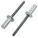 Rierdge 120Pcs 3/16" x1/2" Closed End Aluminum Blind Rivets with Steel Mandrel - Heavy Duty Pop Rivets, Corrosion Resistant Fasteners for Automotive, Marine & Industrial Applications(4.8 * 13mm)