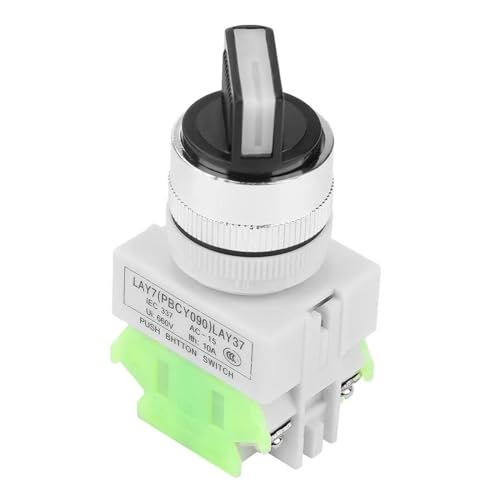 Bouton de commutation rotatif 22mm 3 positions Lay7 sélecteur 4 bornes