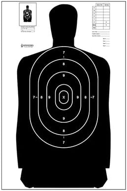 Official NRA B-27 Full-Size Silhouette on Light Paper Target (B-27S) 24" X 45" Target Contains Official NRA Target Logo