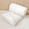 BuLuTu White Down Alternative Comforter for Crib Toddler Bed, Soft Breathable Quilted Blankets, Extra Warm Duvet Insert, Machine Washable, 47x59 Inch, Medium Weight Comforter, 1.9 Pounds