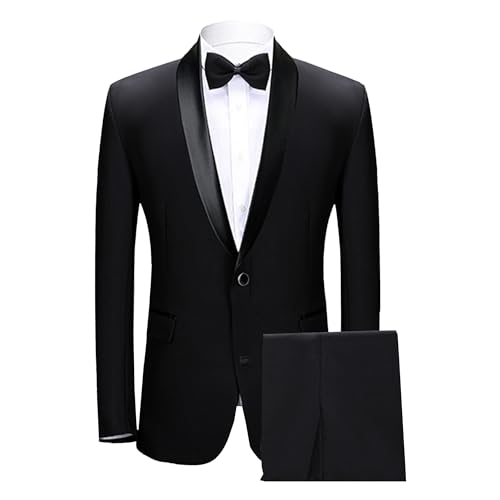 Men's Notch Lapel Fitted Tuxedo Jacket Dinner Fit Wedding Prom Suit Formal Slim Fit Comfort Blazer