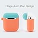 DamonLight Premium Cover for Airpods Case, Quadruple Layer Protective Liquid Silicone Case for AirPods Charging Case 1 & 2 (Pink+Ice Blue)
