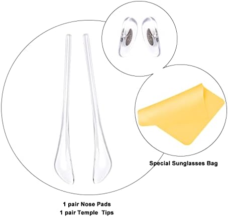 Miniatura 2 de Almohadillas de repuesto para puntas de patillas para Ray-Ban Aviator RB3025 3026, kits de reparación de lentes de sol, paño de lentes de sol