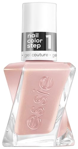 essie Esmalte de uñas de larga duración con acabado brillante, manicura sin rayos UV, gel Couture n.º 507 Last Nightie, rosa, 1 x 13,5 ml