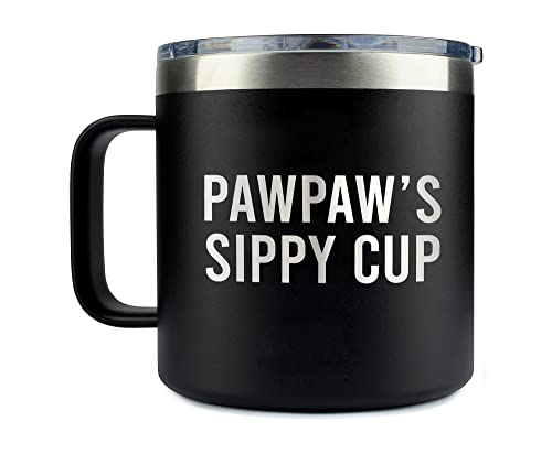 Yanashop88 Pawpaw's Sippy Cup Tumbler 14 Oz Coffee Mug - Birthday Gifts for Fathers Day, New Parents From Daughter or Son