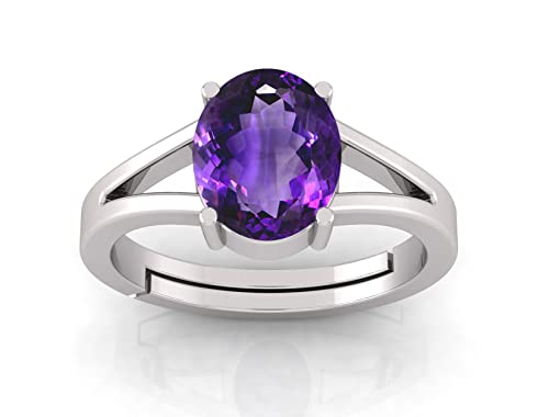 Bague améthyste homme femme argent sterling réglable 4.60 carats AMZ1198