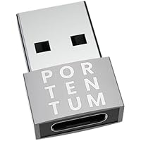 PORTENTUM Adaptador USB C Hembra a USB A Macho 2.0 Velocidad 480