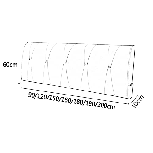 Haipeng Bedside Bed Backrest Cushion, Ergonomic Cozy Waist Support Pillow With Pu Cover, Anti-Collision Headrest For Reading Relax Body, Easy Clean (Color : Twilight Gray, Size : 90X10X60Cm) #TOP5