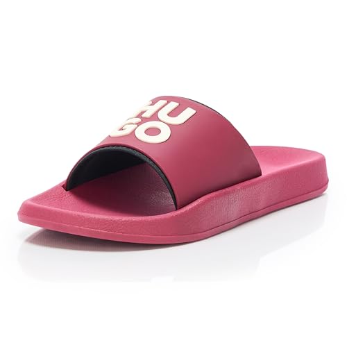 Image of HUGO Men's Stacked Logo Slide Sandal