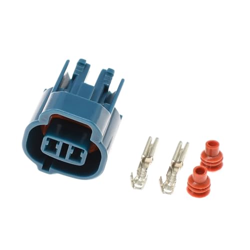 1/10 kit 2,0 mm 2 pin/vie connettore femmina Fit Compatible iniettore automatico spina Smtmo 11156 6189-0031/90910-12276(Blue,10Sets)