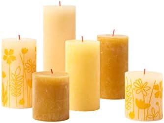 Bolsius Rustic Candle Gift Set - Cosy Reds - Box of 6 Candles - Long Burning Time - Household Candle - Interior Decoration - Unscented - Vegan Wax - 4 Sizes - Mothers Day Gift