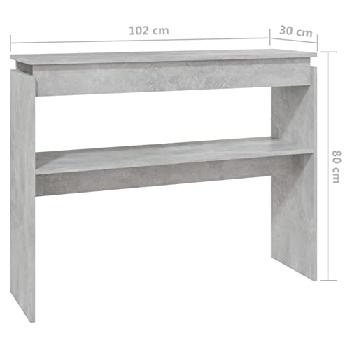 Mesa de recibidor moderna en gris hormigón ideal para detrás del sofá 2